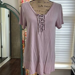 Adorable American eagle T-shirt with lace up front